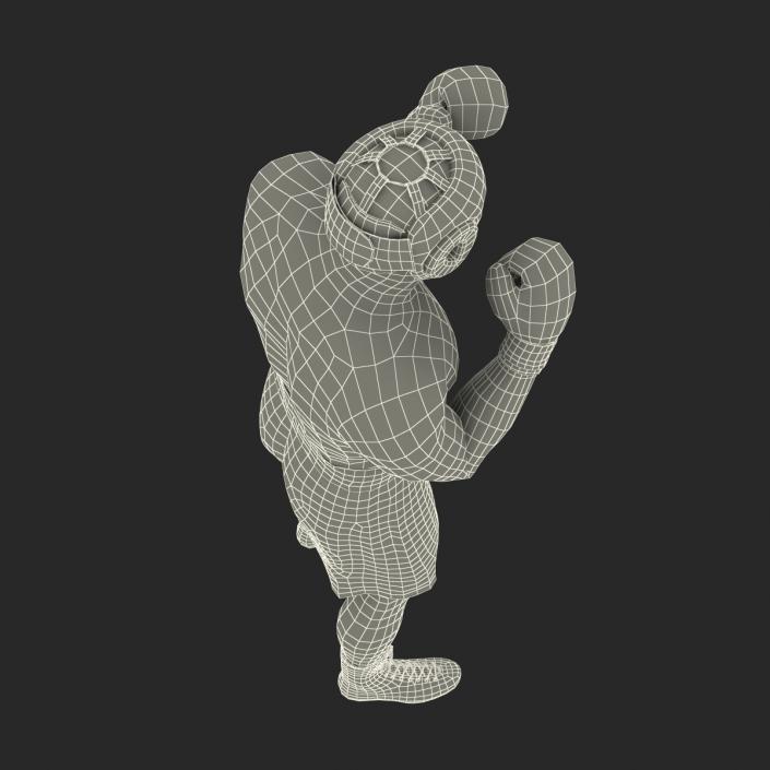 African American Boxer Pose 2 3D model