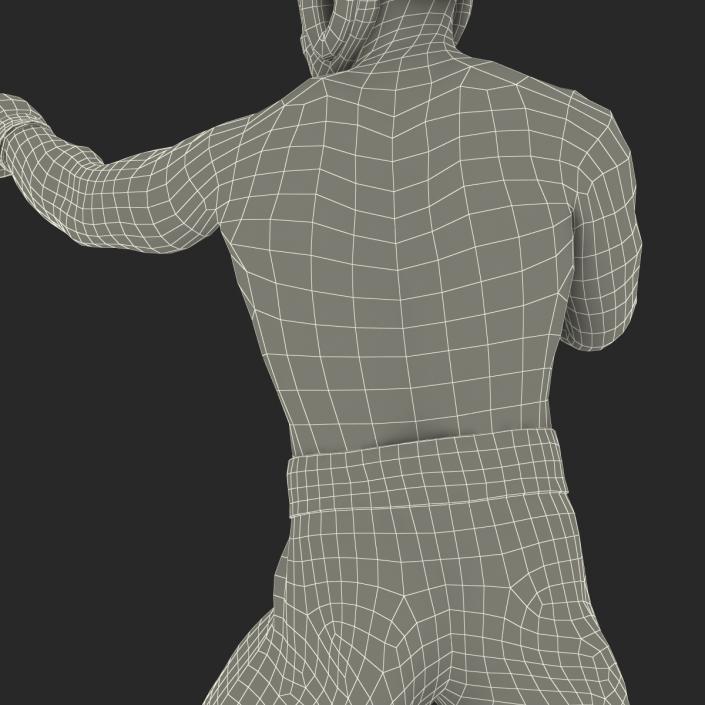 African American Boxer Pose 3 3D model