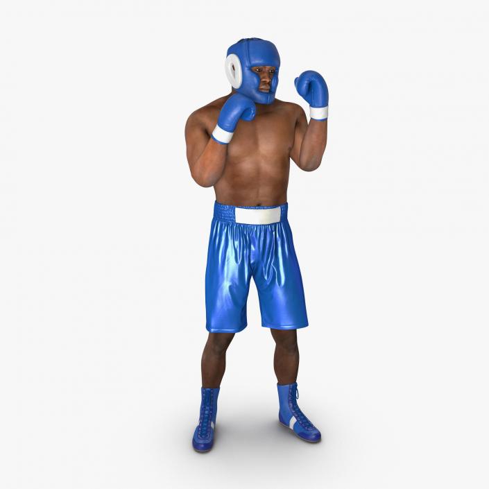 African American Boxer Pose 2 3D model