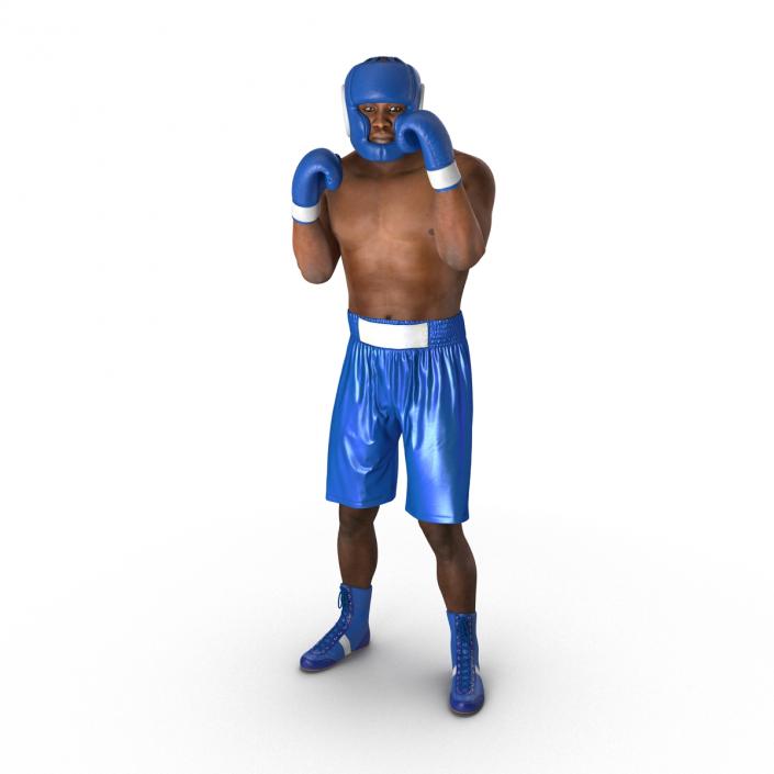 African American Boxer Pose 2 3D model