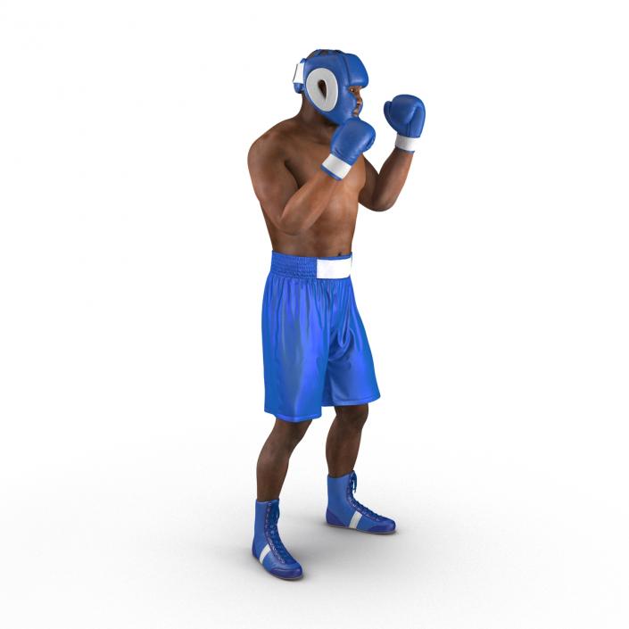 African American Boxer Pose 2 3D model