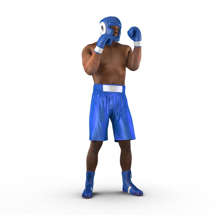 African American Boxer Pose 2 3D model