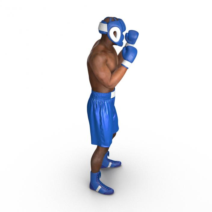 African American Boxer Pose 2 3D model