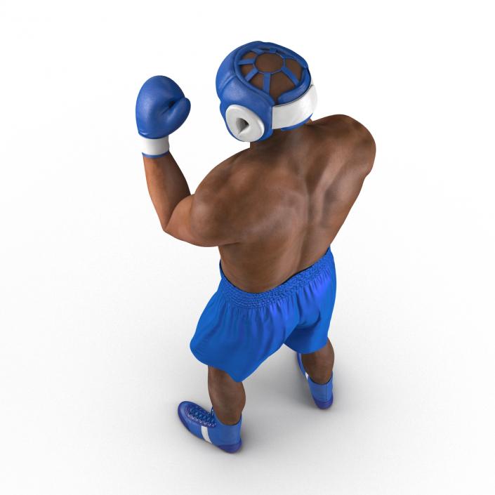 African American Boxer Pose 2 3D model