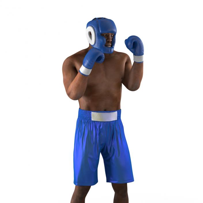 African American Boxer Pose 2 3D model