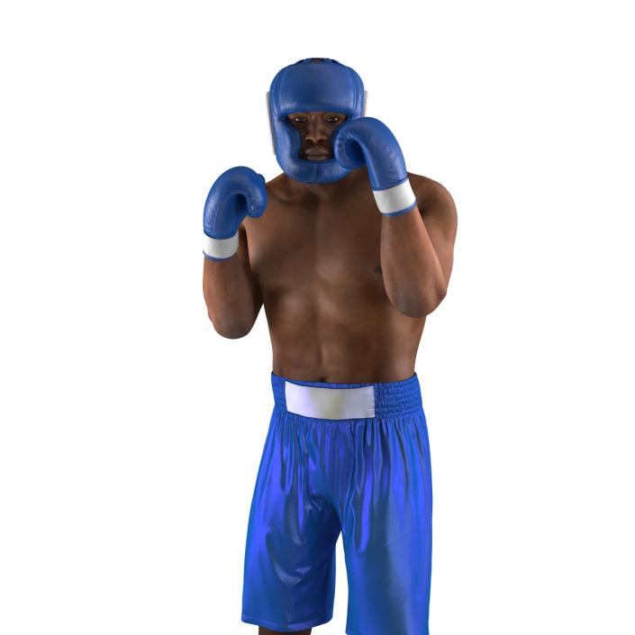 African American Boxer Pose 2 3D model