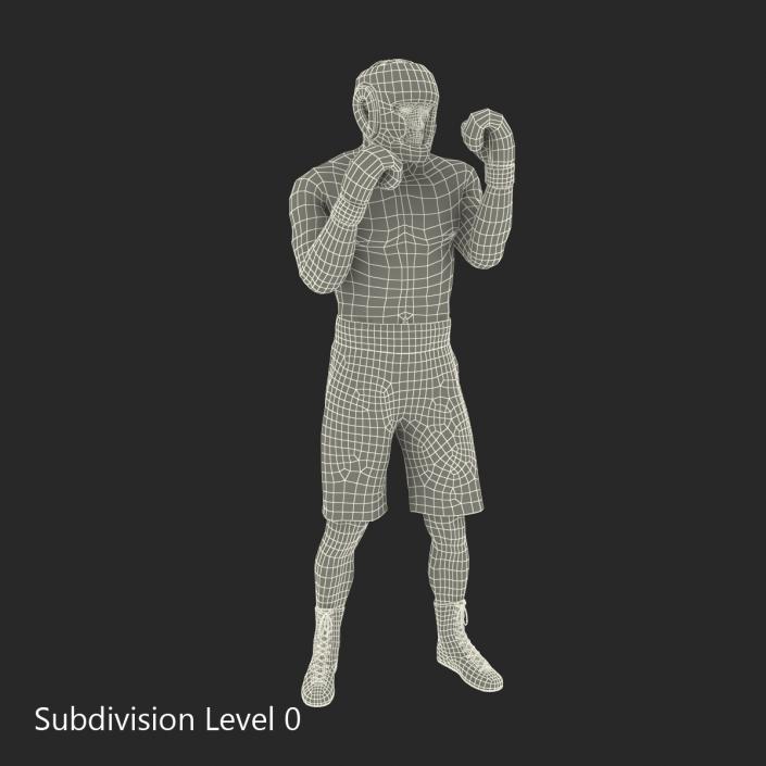 African American Boxer Pose 2 3D model