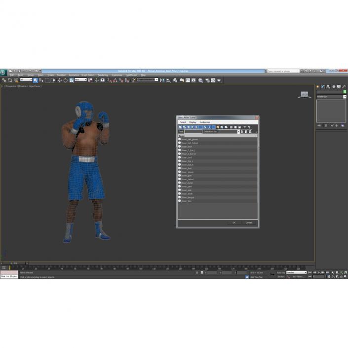 African American Boxer Pose 2 3D model