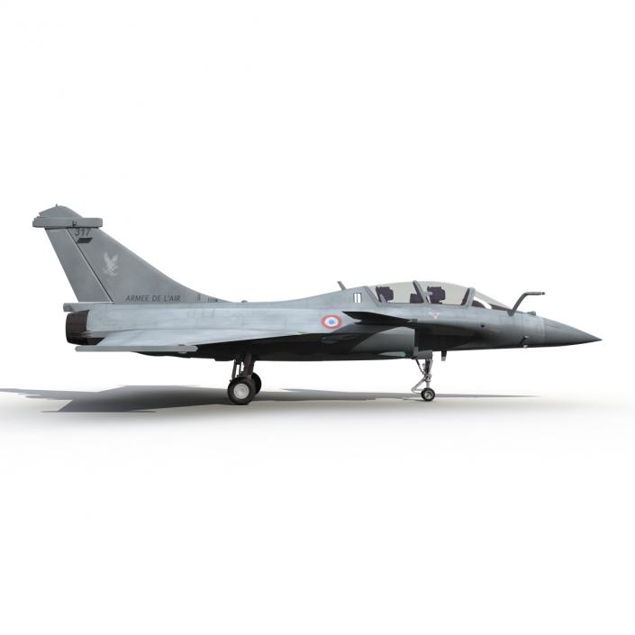 French Fighter Dassault Rafale Rigged 3D