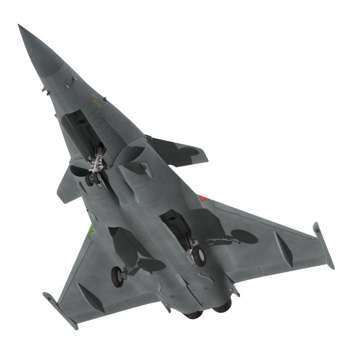 French Fighter Dassault Rafale Rigged 3D