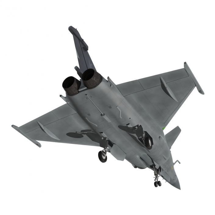 French Fighter Dassault Rafale Rigged 3D