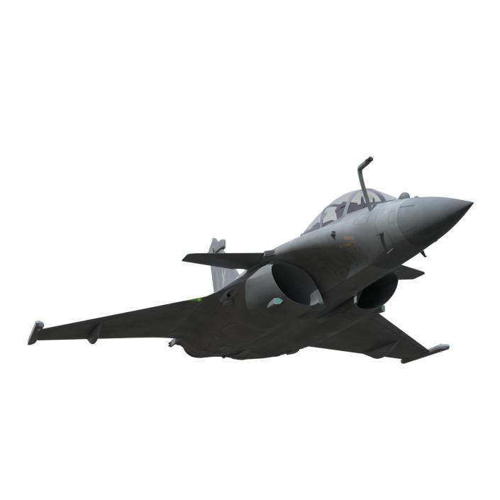 French Fighter Dassault Rafale Rigged 3D