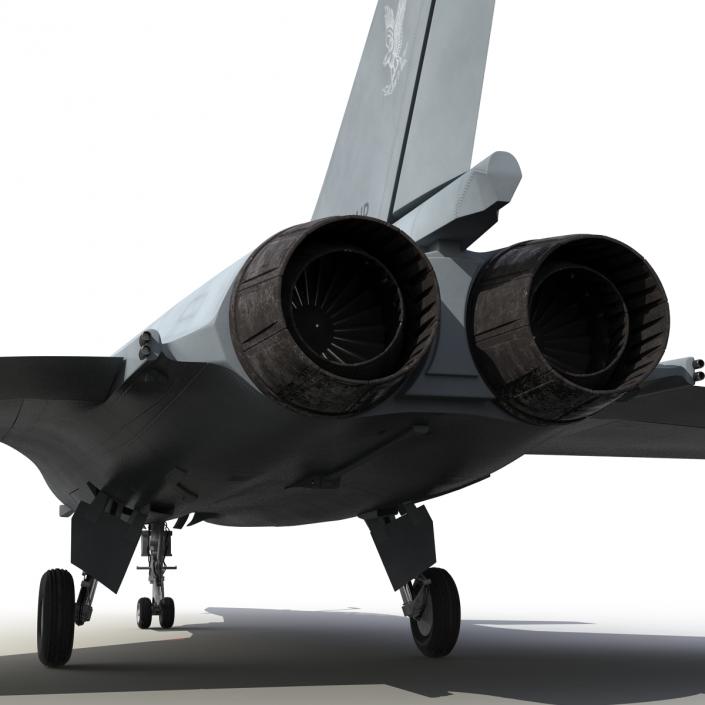 French Fighter Dassault Rafale Rigged 3D