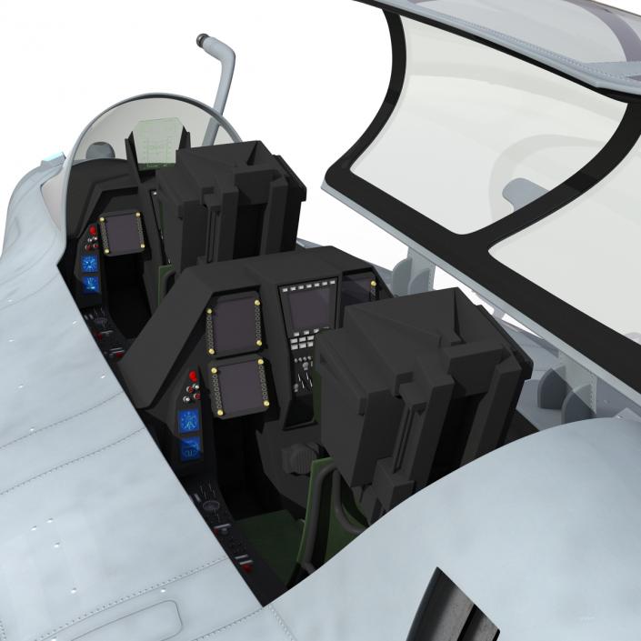 French Fighter Dassault Rafale Rigged 3D