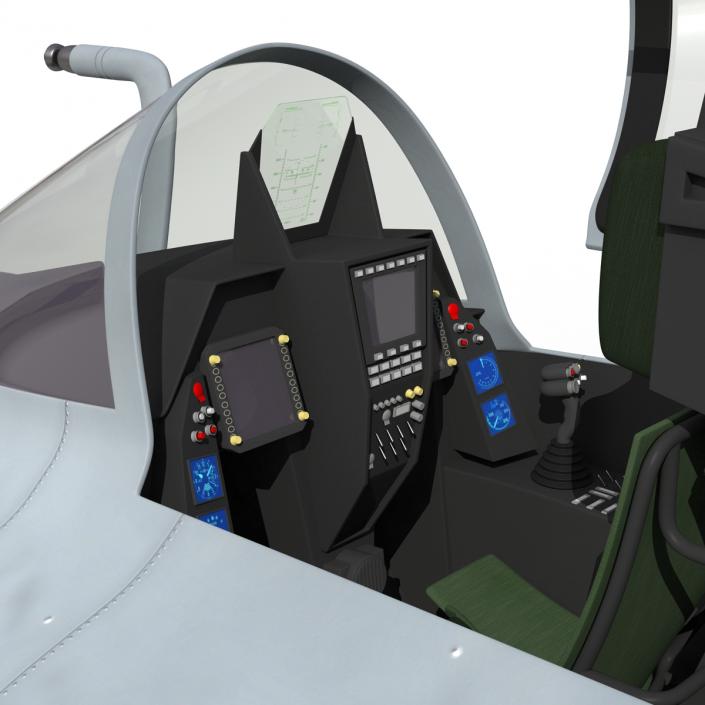 French Fighter Dassault Rafale Rigged 3D