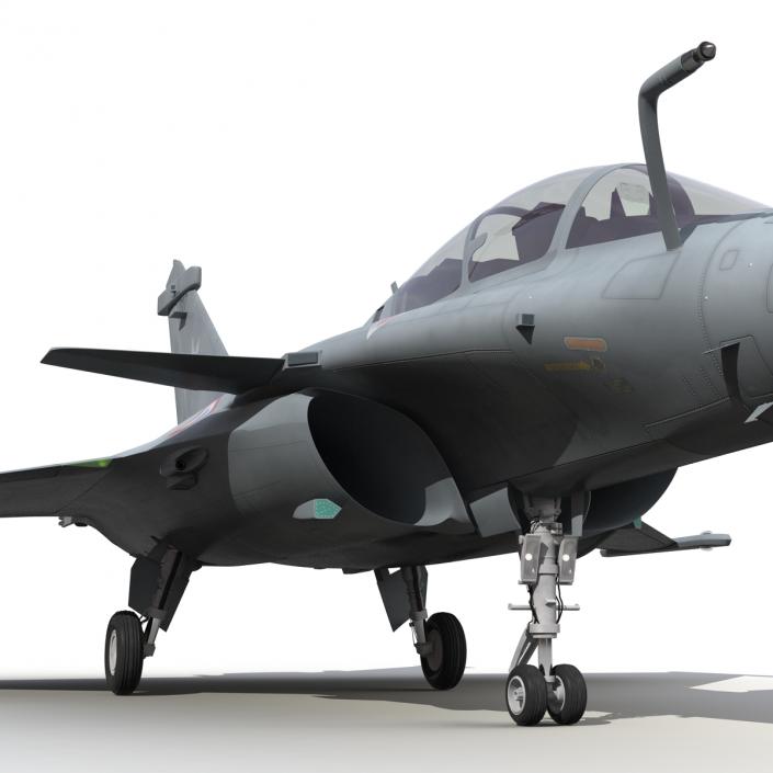 French Fighter Dassault Rafale Rigged 3D