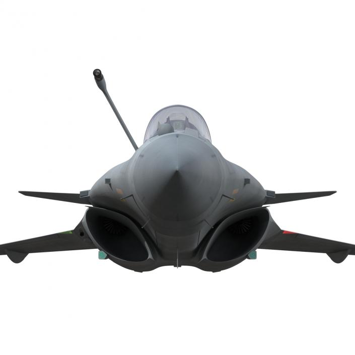 French Fighter Dassault Rafale Rigged 3D