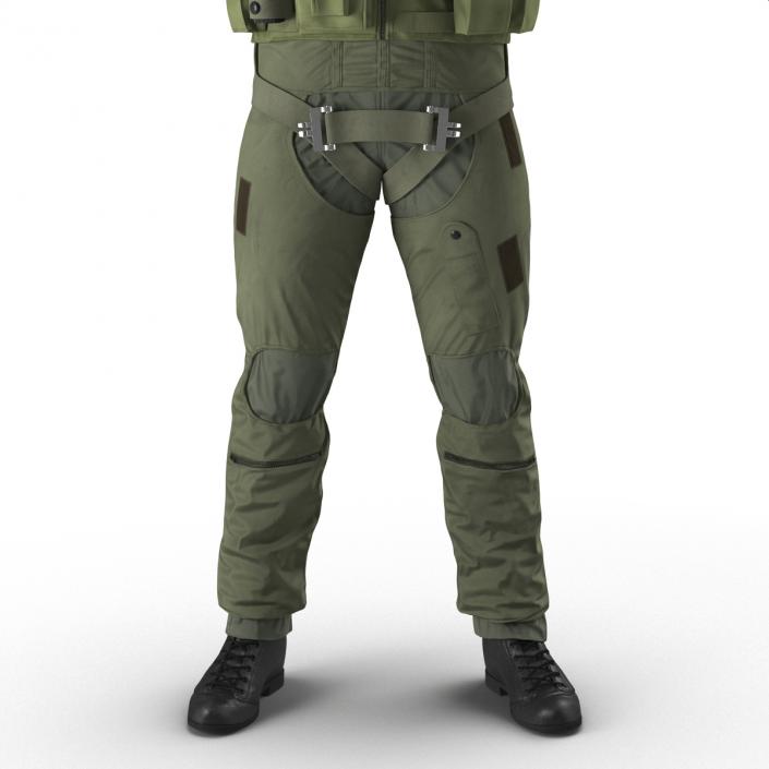 3D US Military Jet Fighter Pilot Rigged