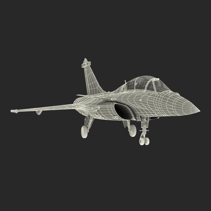 French Fighter Dassault Rafale Rigged 3D