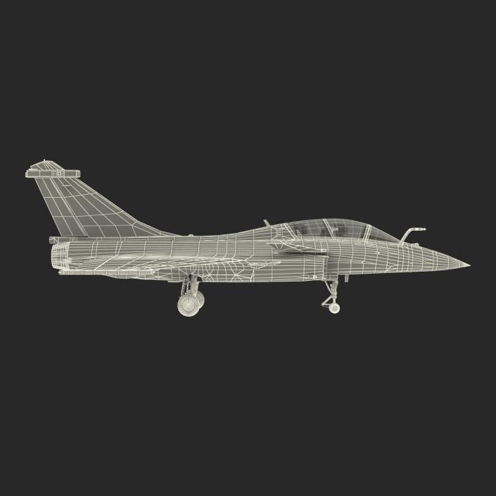 French Fighter Dassault Rafale Rigged 3D