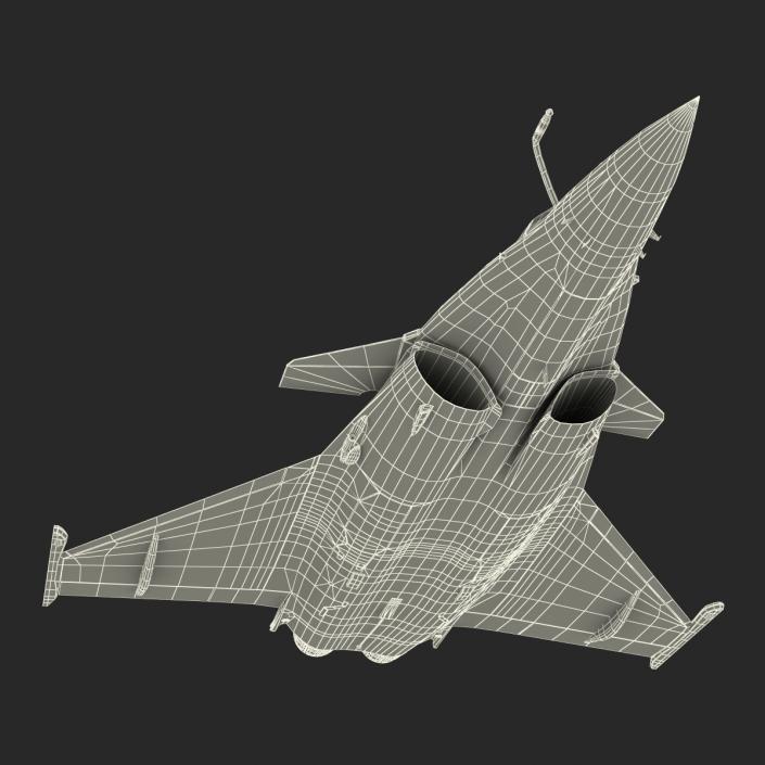 French Fighter Dassault Rafale Rigged 3D