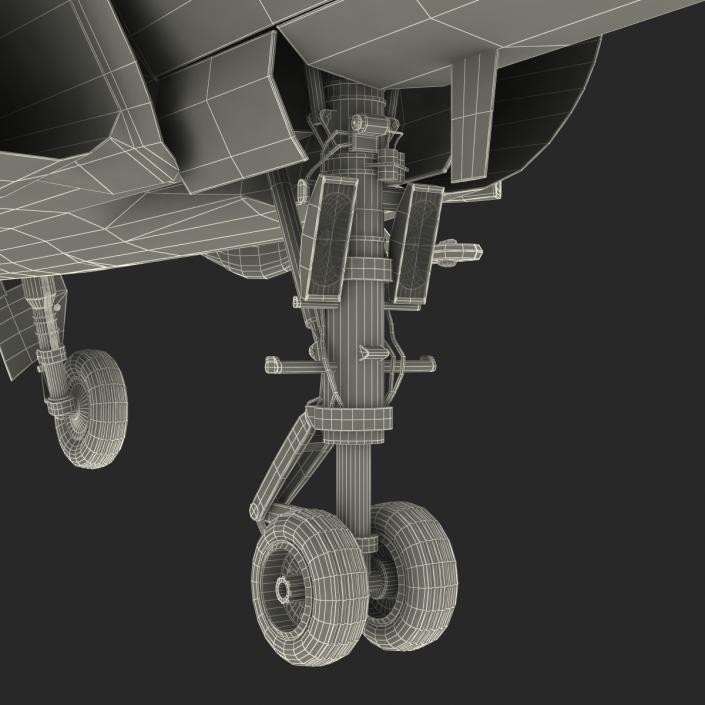 French Fighter Dassault Rafale Rigged 3D