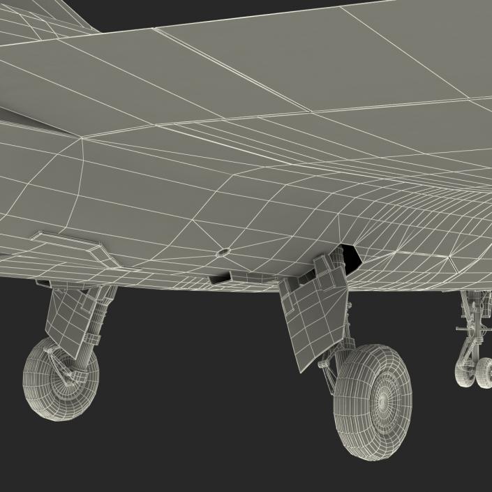 French Fighter Dassault Rafale Rigged 3D