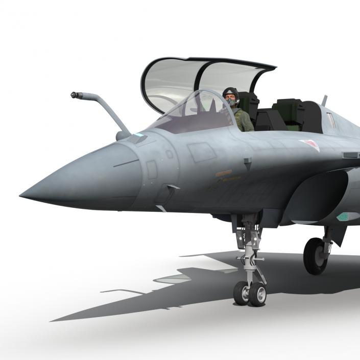 3D US Military Jet Fighter Pilot Rigged