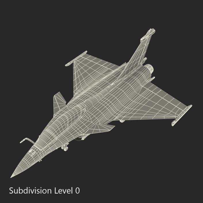 3D model French Fighter Dassault Rafale