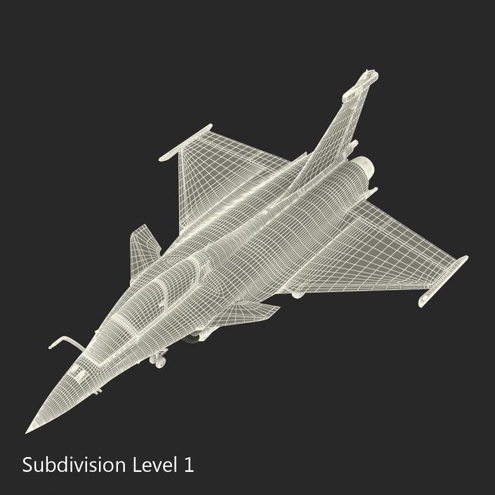 3D model French Fighter Dassault Rafale