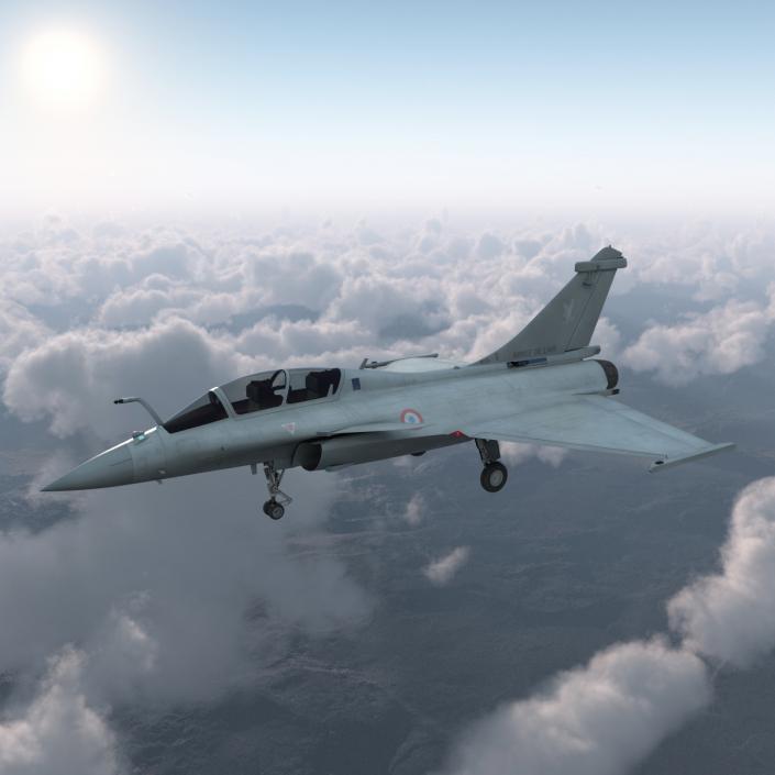 3D model French Fighter Dassault Rafale