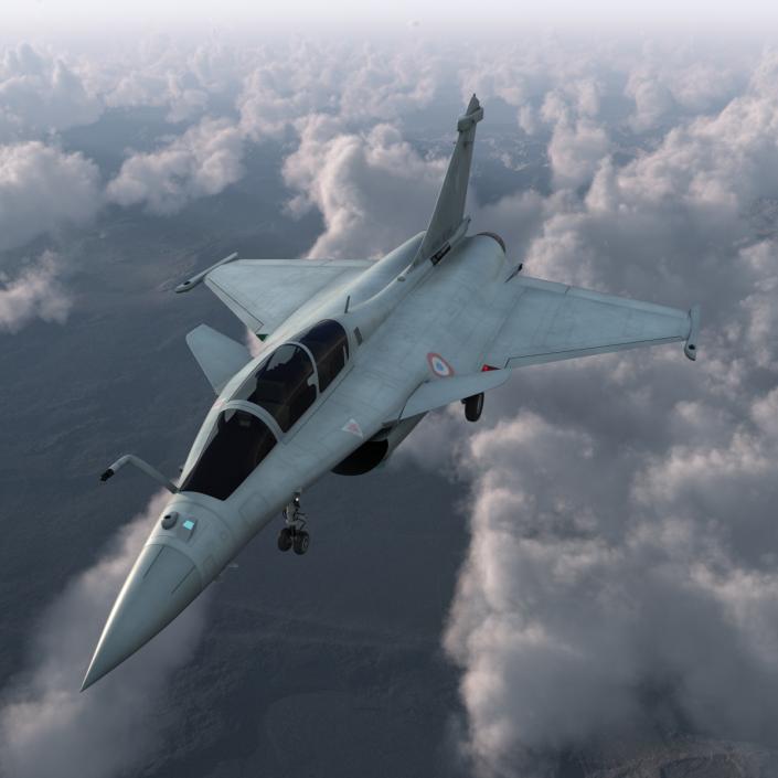 3D model French Fighter Dassault Rafale