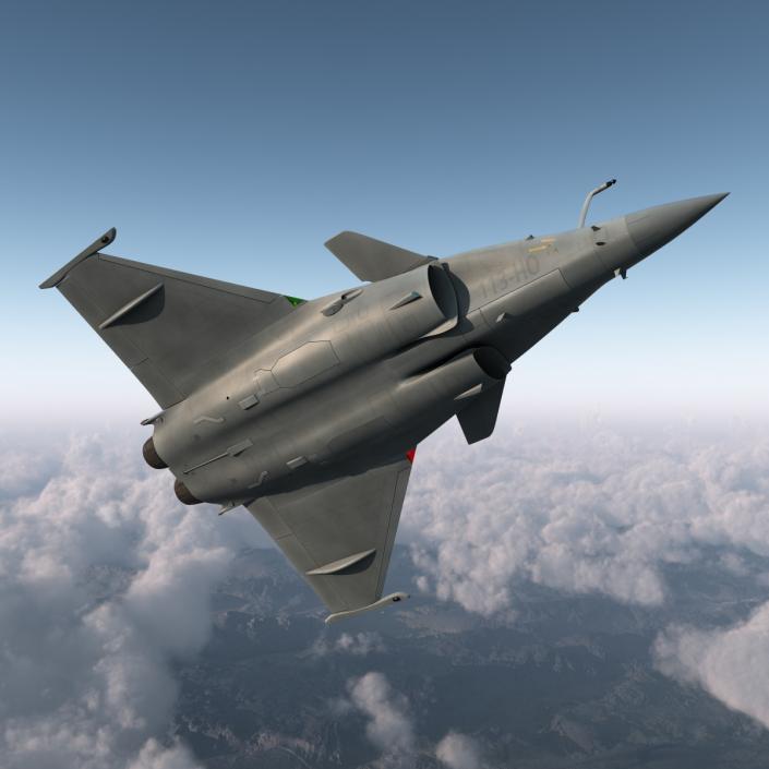 3D model French Fighter Dassault Rafale