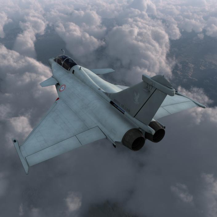 3D model French Fighter Dassault Rafale