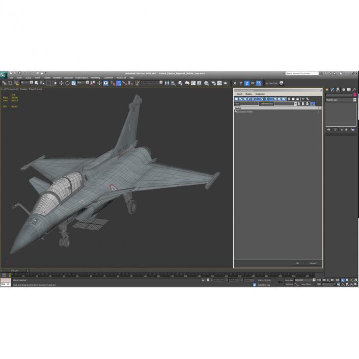 3D model French Fighter Dassault Rafale