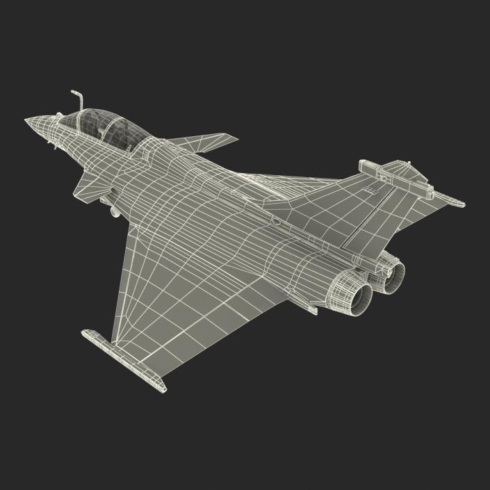 3D model French Fighter Dassault Rafale