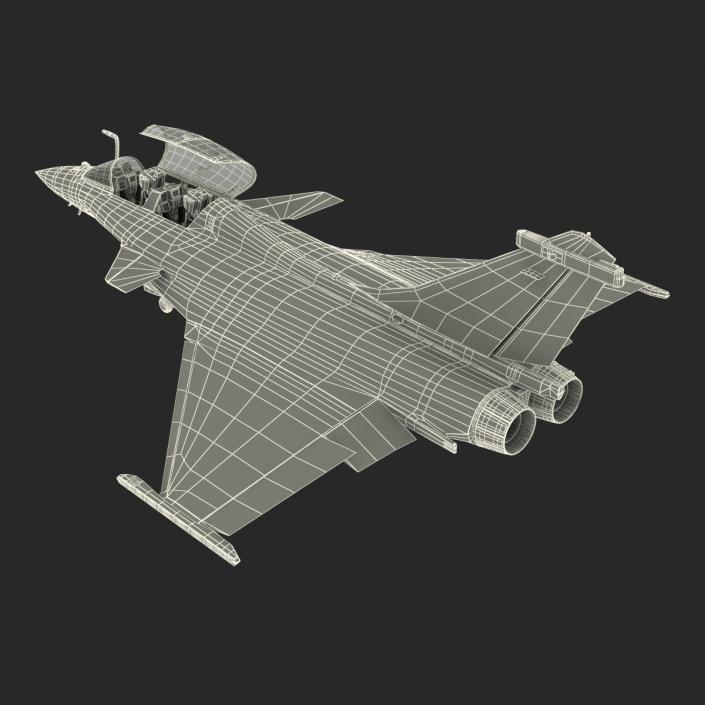 3D model French Fighter Dassault Rafale