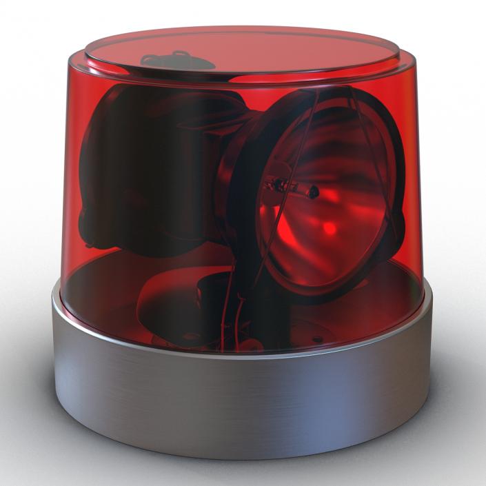 Warning Light Red 3D