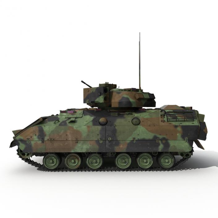 3D Infantry Fighting Vehicle Bradley M2 Rigged Camo model