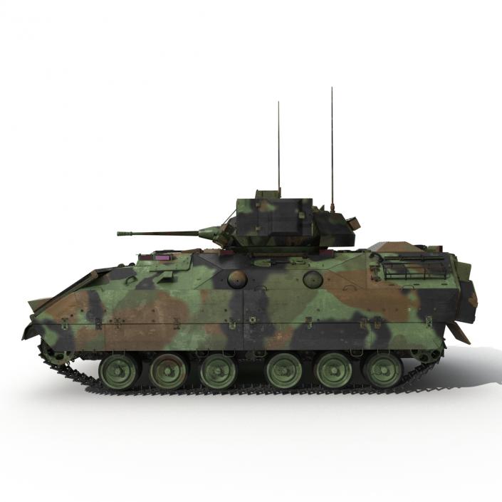 3D Infantry Fighting Vehicle Bradley M2 Rigged Camo model