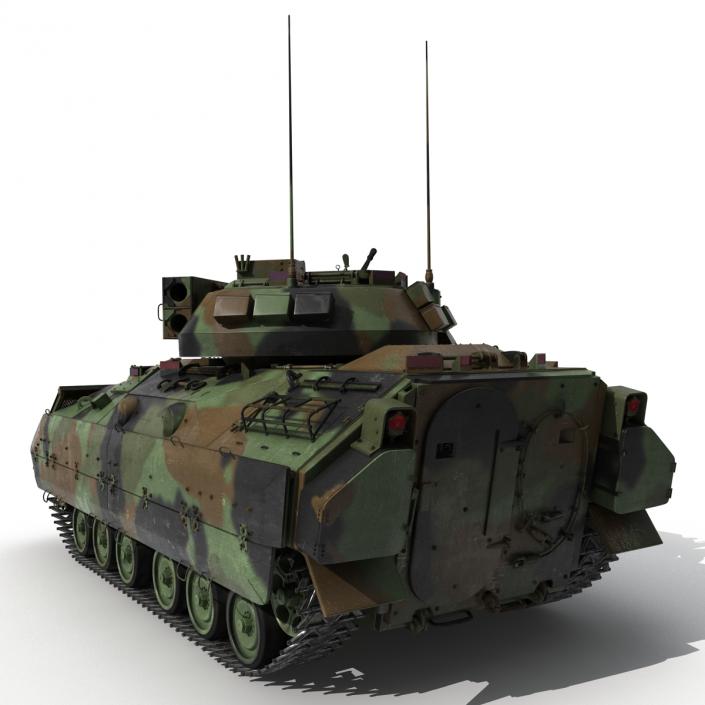 3D Infantry Fighting Vehicle Bradley M2 Rigged Camo model