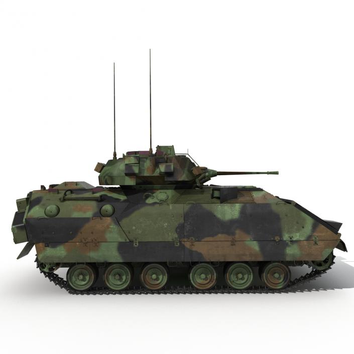 3D Infantry Fighting Vehicle Bradley M2 Rigged Camo model