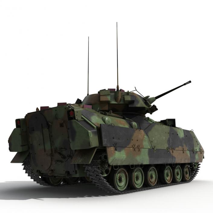 3D Infantry Fighting Vehicle Bradley M2 Rigged Camo model