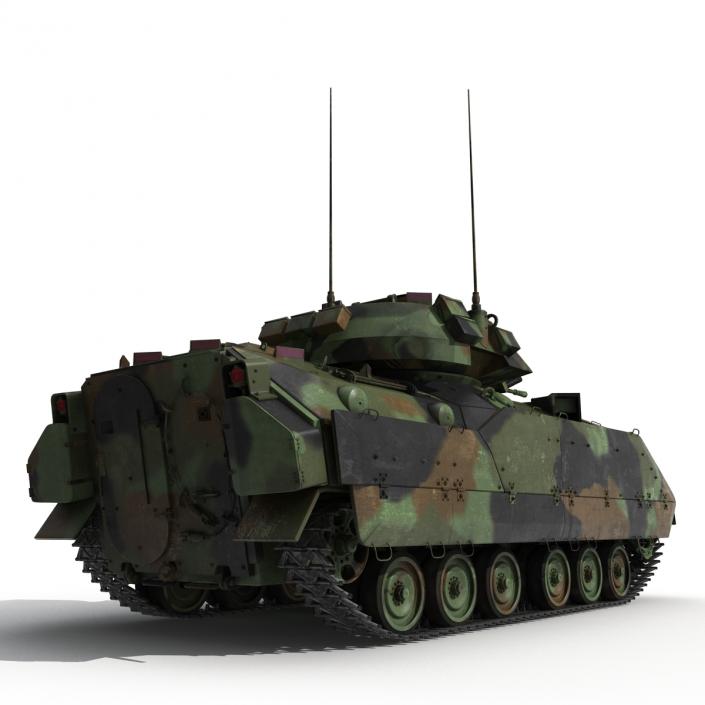 3D Infantry Fighting Vehicle Bradley M2 Rigged Camo model