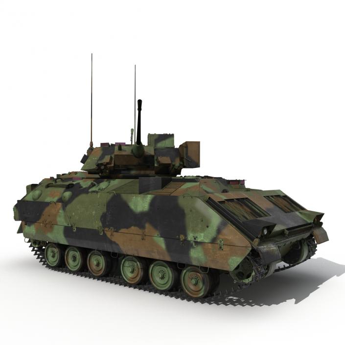 3D Infantry Fighting Vehicle Bradley M2 Rigged Camo model