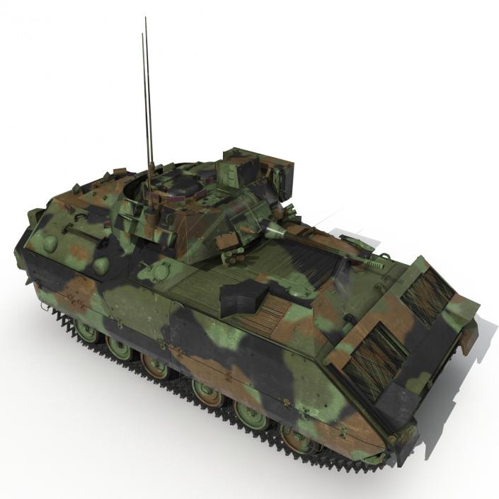 3D Infantry Fighting Vehicle Bradley M2 Rigged Camo model