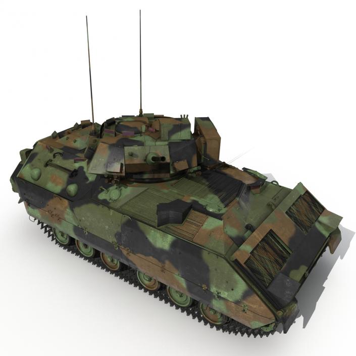 3D Infantry Fighting Vehicle Bradley M2 Rigged Camo model