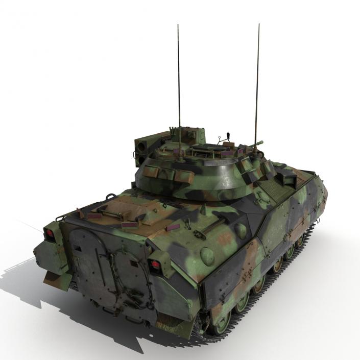 3D Infantry Fighting Vehicle Bradley M2 Rigged Camo model