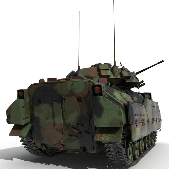 3D Infantry Fighting Vehicle Bradley M2 Rigged Camo model