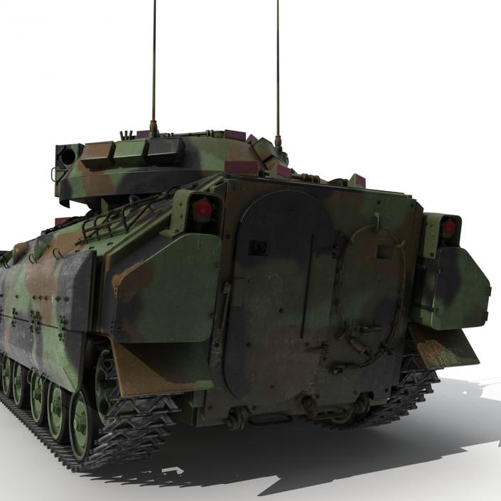 3D Infantry Fighting Vehicle Bradley M2 Rigged Camo model